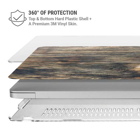 Blue Resin Wood MacBook Air 15in (2023-2025) Case plus Skin